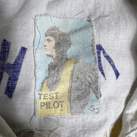 Vintage Test Pilot All Over Print Military Miss Hap 497th Bomb Group Shirt Small - Picture 7 of 8